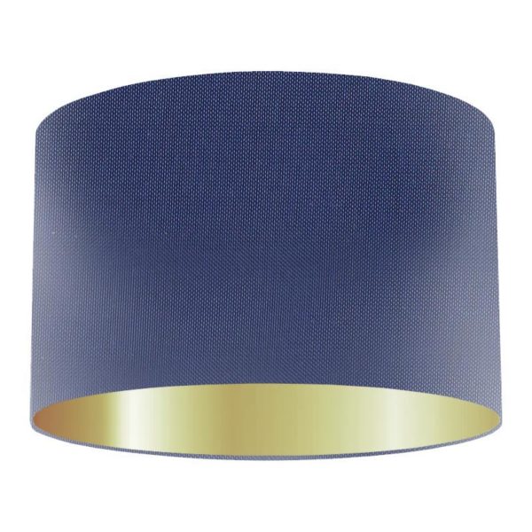 Regatta Silk Drum Lampshade with Gold Lining