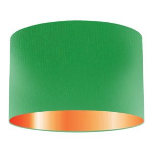 Regent Silk Drum Lampshade With Copper Lining