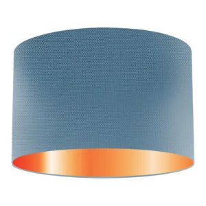 Rivera Silk Drum Lampshade With Copper Lining