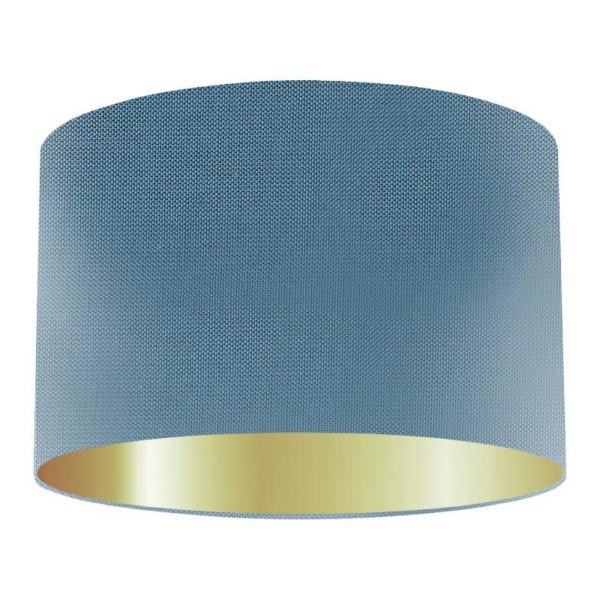 Rivera Silk Drum Lampshade With Gold Lining