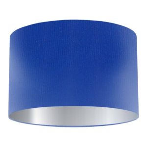 Royal Silk Drum Lampshade with Silver Lining