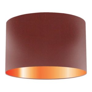 Sangria Silk Drum Lampshade With Copper Lining