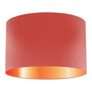 Satsuma Silk Drum Lampshade With Copper Lining