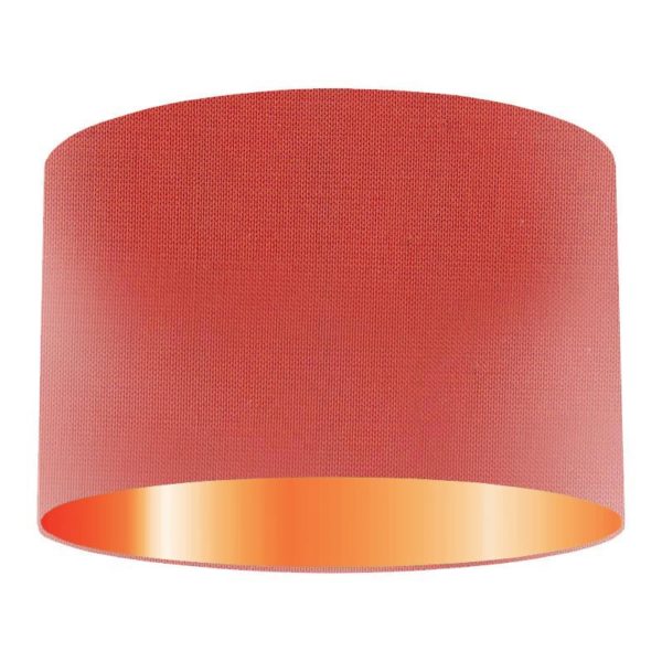 Satsuma Silk Drum Lampshade With Copper Lining