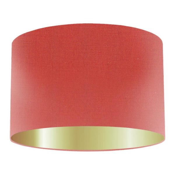 Satsuma Silk Drum Lampshade with Gold Lining