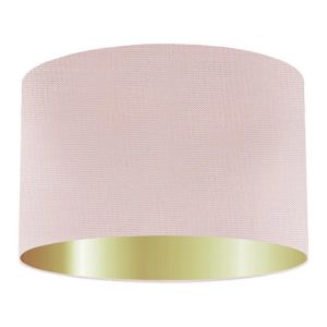 Shell Silk Drum Lampshade with Gold Lining