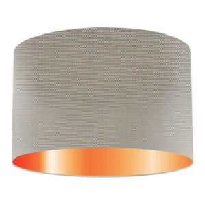 Silver Birch Drum Lampshade With Copper Lining