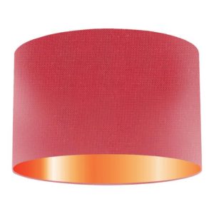 Sorbet Silk Drum Lampshade With Copper Lining