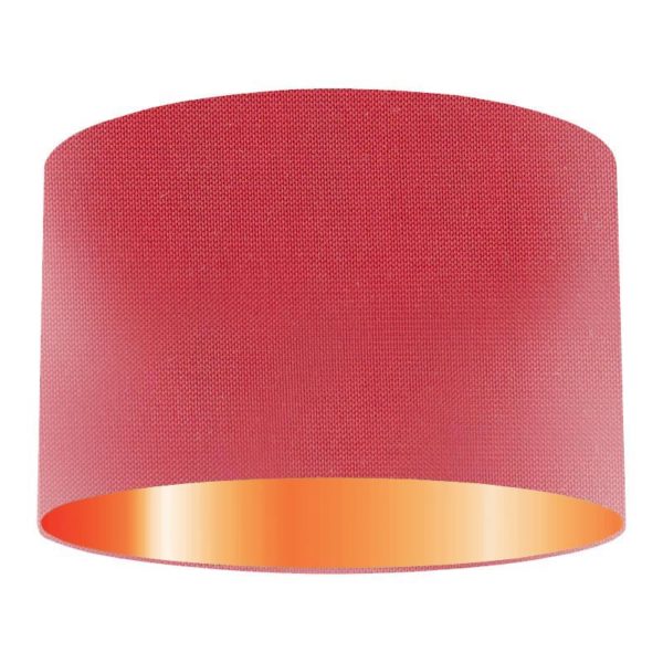 Sorbet Silk Drum Lampshade With Copper Lining