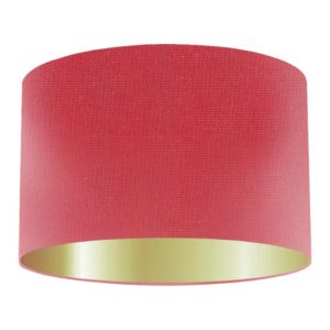Sorbet Silk Drum Lampshade with Gold Lining
