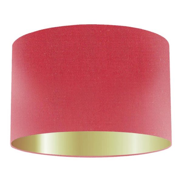 Sorbet Silk Drum Lampshade with Gold Lining