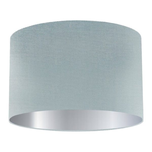 Star Silk Drum Lampshade with Silver Lining