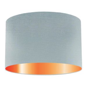 Star Silk Drum Lampshade With Copper Lining