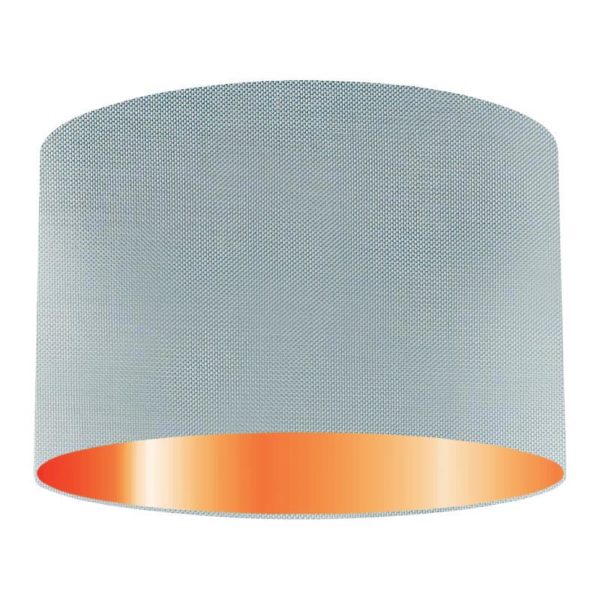 Star Silk Drum Lampshade With Copper Lining