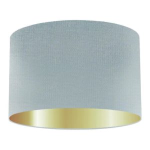 Star Silk Drum Lampshade with Gold Lining