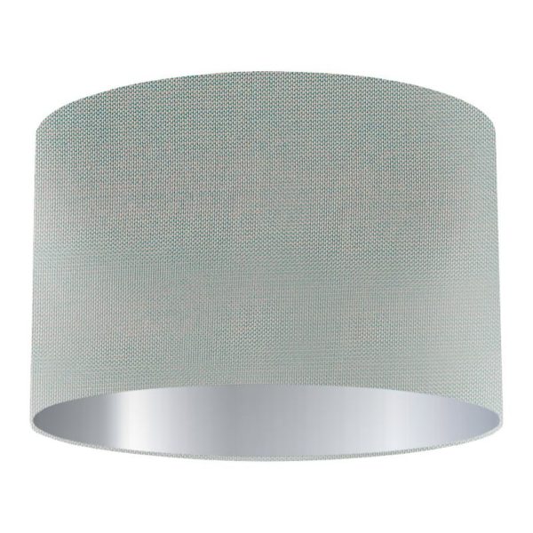 Stardust Silk Drum Lampshade with Silver Lining