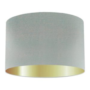 Stardust Silk Drum Lampshade with Gold Lining