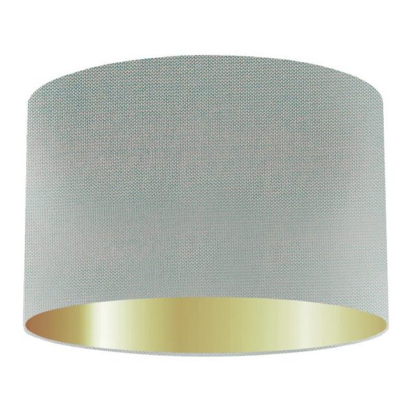 Stardust Silk Drum Lampshade with Gold Lining