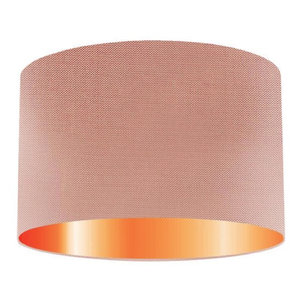 Sunset Silk Drum Lampshade With Copper Lining