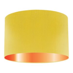 Sunshine Silk Drum Lampshade With Copper Lining