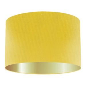 Sunshine Silk Drum Lampshade with Gold Lining