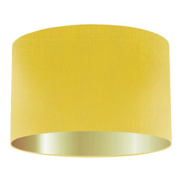 Sunshine Silk Drum Lampshade with Gold Lining Dorval Lighting