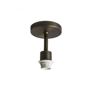 Bronze Single Light Semi-Flush Suspension