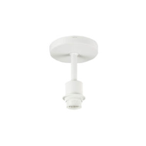 White Single Light Semi-Flush Suspension