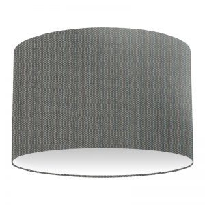 Silver Grey Cotton Drum Lampshade