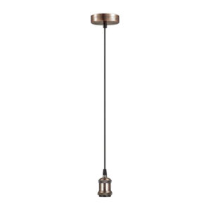 Antique Copper Single Light Suspension