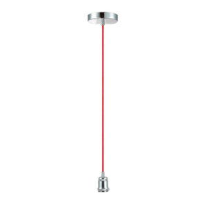 Chrome/Red Single Light Suspension
