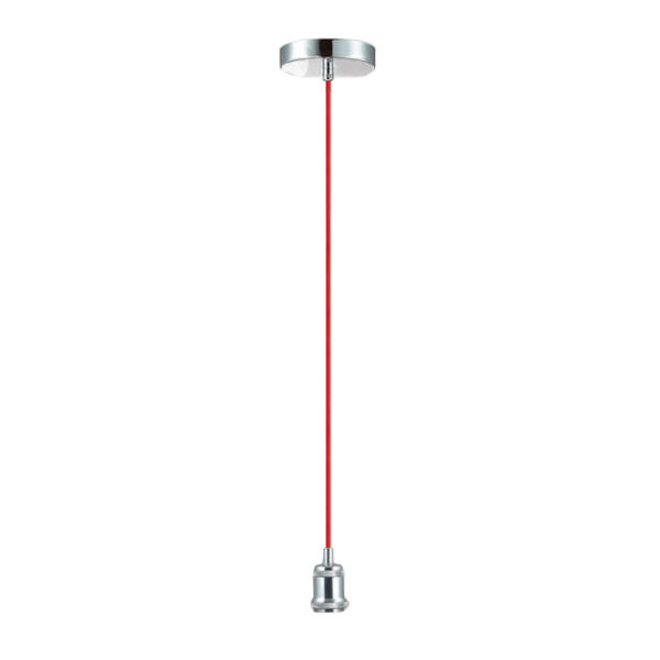 Chrome/Red Single Light Suspension