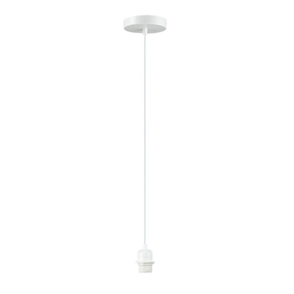 White Single Light Suspension