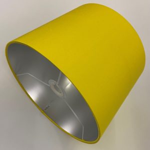 Sunshine Silk with Frosted Silver Metallic Lining French Drum Lampshade