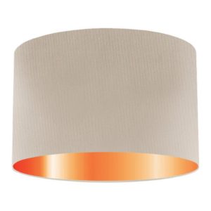 Thimble Silk Drum Lampshade With Copper Lining