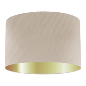 Thimble Silk Drum Lampshade with Gold Lining