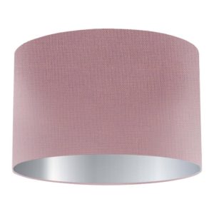 Twilight Silk Drum Lampshade with Silver Lining