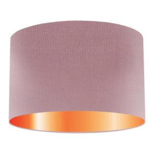 Twilight Silk Drum Lampshade With Copper Lining