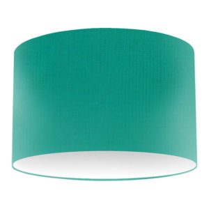 Teal Silk Drum Lampshade