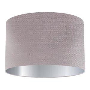 Viceroy Zinc Silk Drum Lampshade with Silver Lining