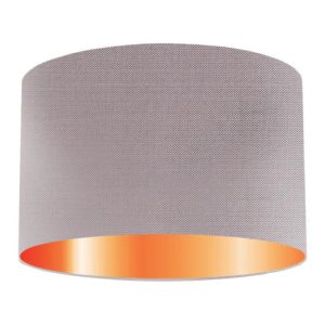 Viceroy Zinc Silk Drum Lampshade With Copper Lining