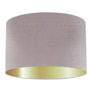 Viceroy Zinc Silk Drum Lampshade with Gold Lining