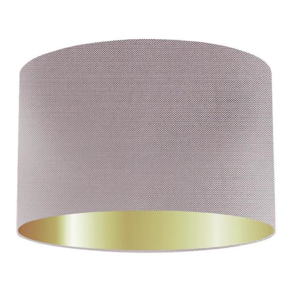 Viceroy Zinc Silk Drum Lampshade with Gold Lining