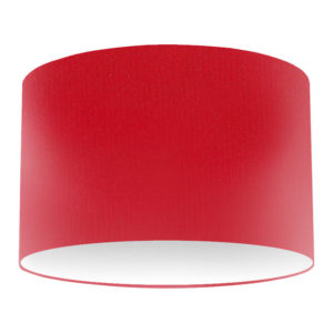 Vermillion Silk Drum Lampshade