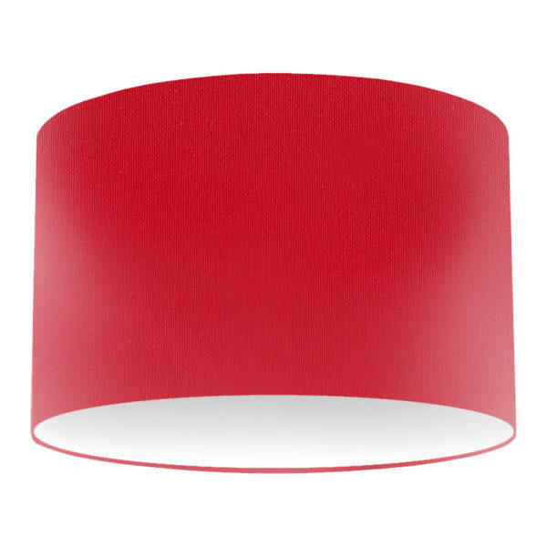 Vermillion Silk Drum Lampshade