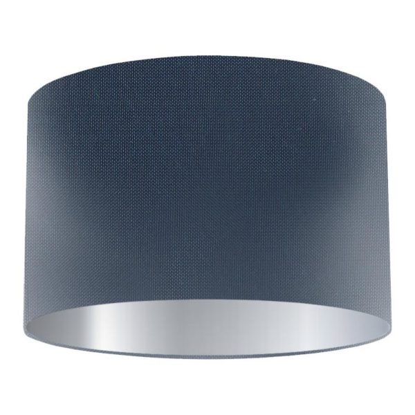 Wilhelm Silk Drum Lampshade with Silver Lining
