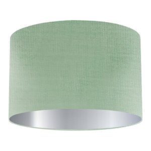 Willow Silk Drum Lampshade with Silver Lining