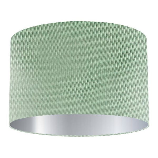Willow Silk Drum Lampshade with Silver Lining