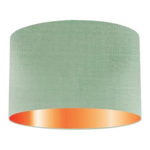Willow Silk Drum Lampshade With Copper Lining
