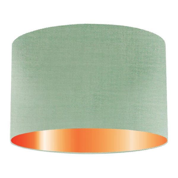 Willow Silk Drum Lampshade With Copper Lining